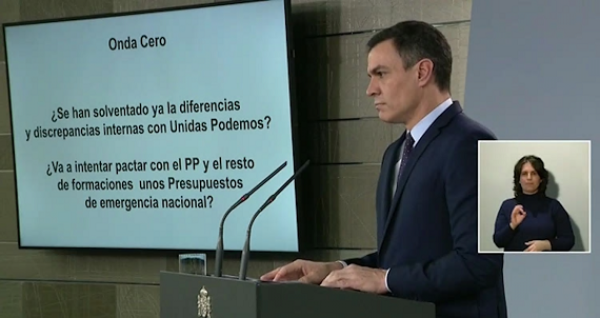 S&Aacute;NCHEZ GARANTIZA ESTABILIDAD DEL GOBIERNO Y PIDE UN NUEVO CLIMA POL&Iacute;TICO